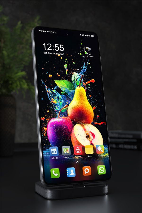 Phone Wallpaper 1455 - Colorful Fruit Splash Art for Mobile Wallpaper