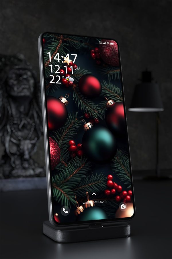 Mobile Wallpaper 1488 - Elegant Christmas Ornaments Wallpaper