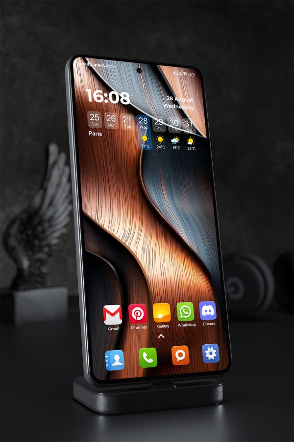 Phone Wallpaper 1495 - Elegant Abstract Wood Waves Wallpaper
