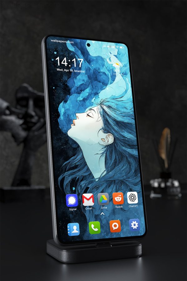 Mobile Wallpaper 1542 - Surreal Blue Dream Anime Girl Wallpaper