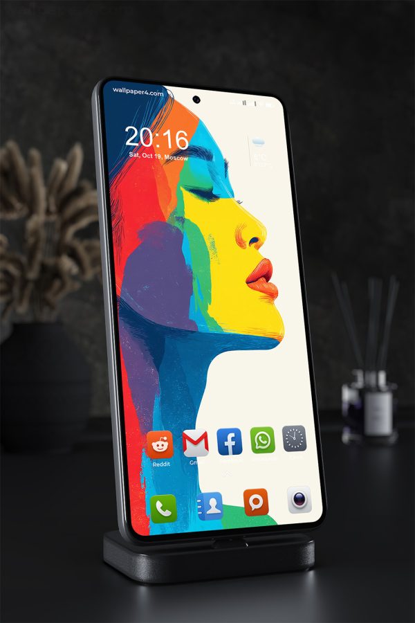 Phone Wallpaper 1568 - Colorful Abstract Woman Portrait Wallpaper