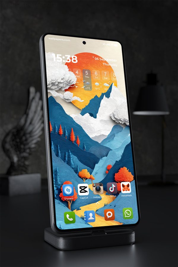 Phone Wallpaper 1577 - Colorful Fantasy Mountain Landscape Wallpaper
