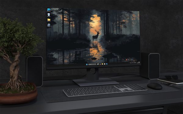 Laptop Wallpaper 1757 - Majestic Deer in Twilight Forest
