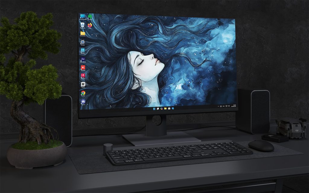 Desktop Wallpaper 1818 - Dreamy Blue Fantasy Girl Wallpaper