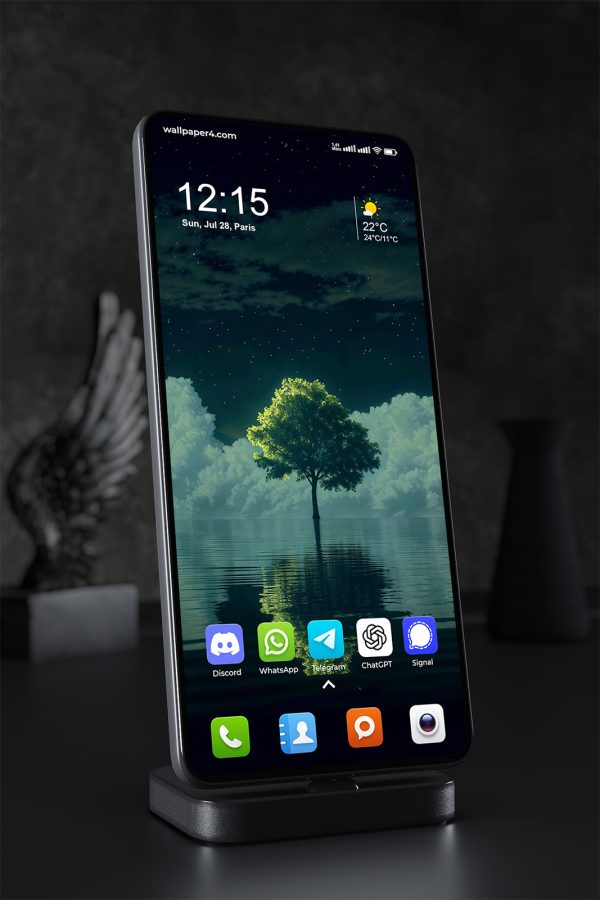 Phone Wallpaper 1779 - Lonely Tree in Night Reflections