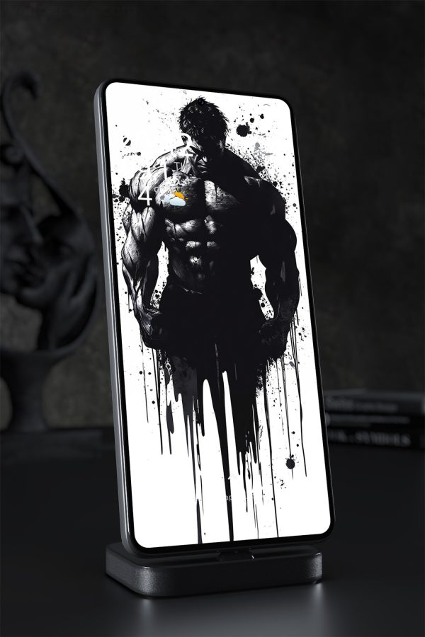 Mobile Wallpaper 2024 - Dark Ink Style Hulk Art Wallpaper