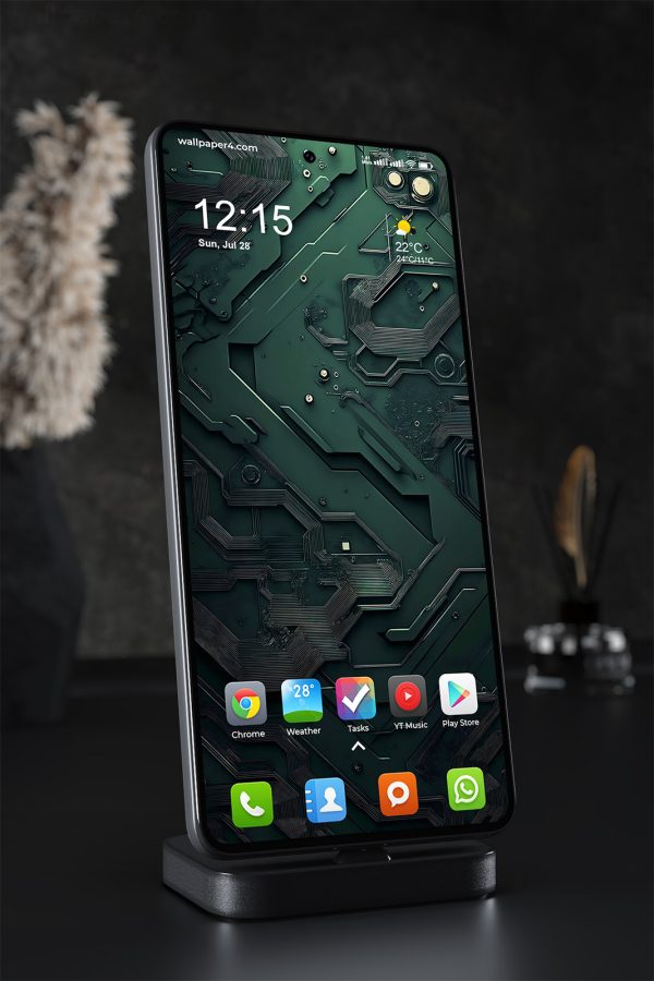 Phone Wallpaper 2028 - Futuristic Circuit Board Tech Wallpaper