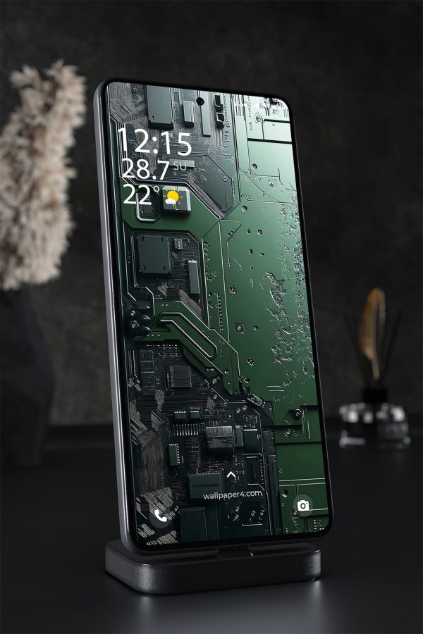 Mobile Wallpaper 2028 - Futuristic Circuit Board Tech Wallpaper