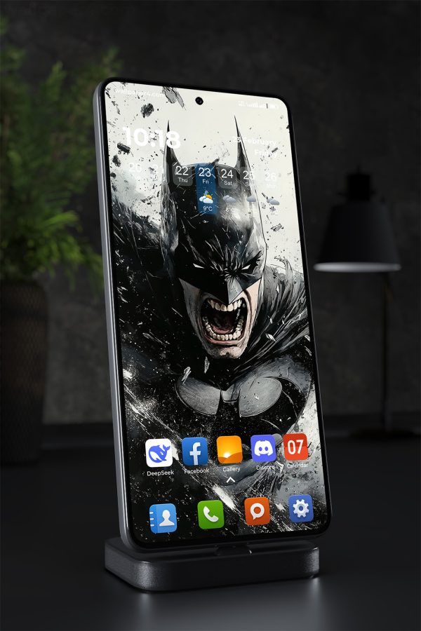 Phone Wallpaper 2072 - Dark Batman Artwork Explosion Style
