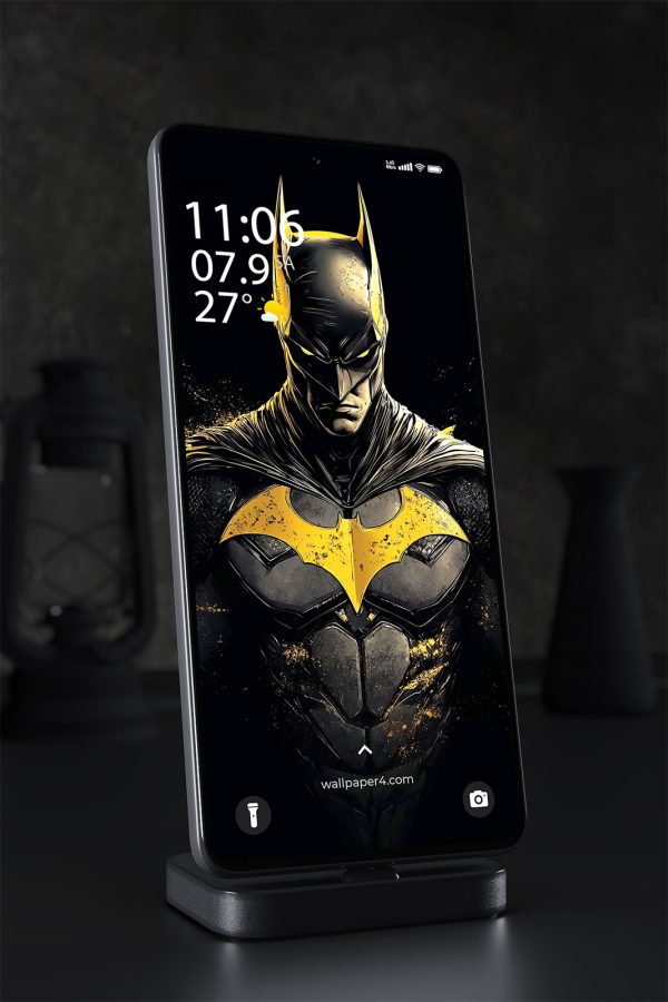 Phone Wallpaper 2076 - Batman Dark Yellow Armor Artwork