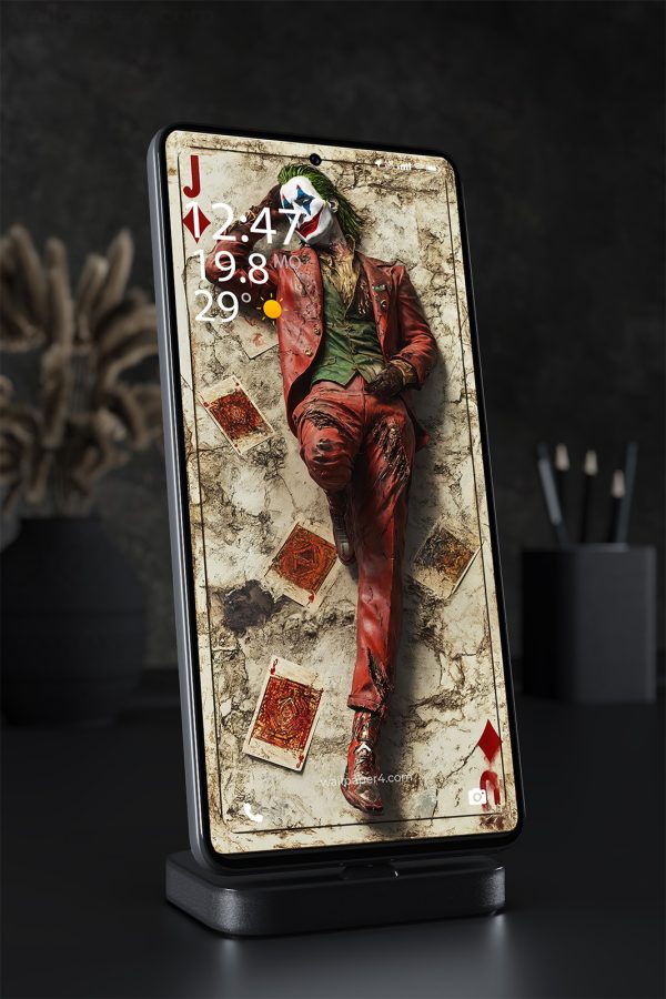 Phone Wallpaper 2105 - Joker Playing Card Art - Jack of Diamonds