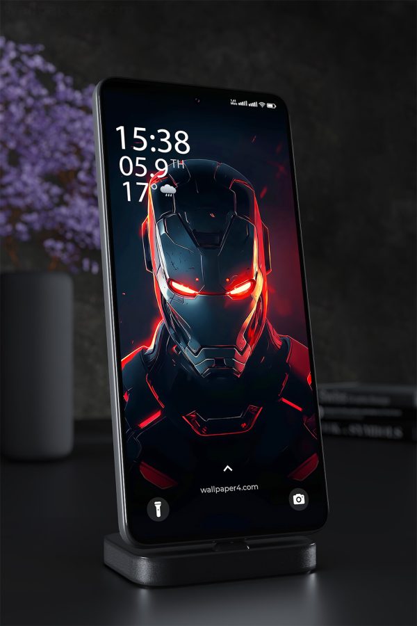 Mobile Wallpaper 2110 - Dark Futuristic Iron Man Helmet Artwork