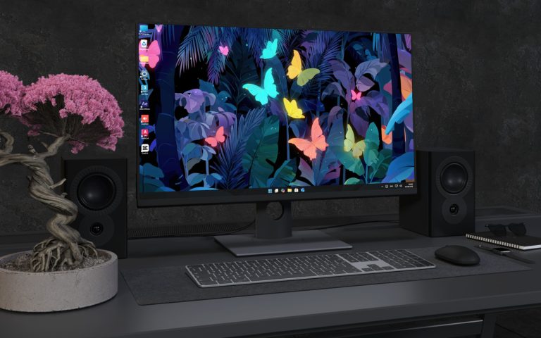 Desktop Wallpaper 2941 - Dark Tropical Butterflies 4K Desktop Wallpaper