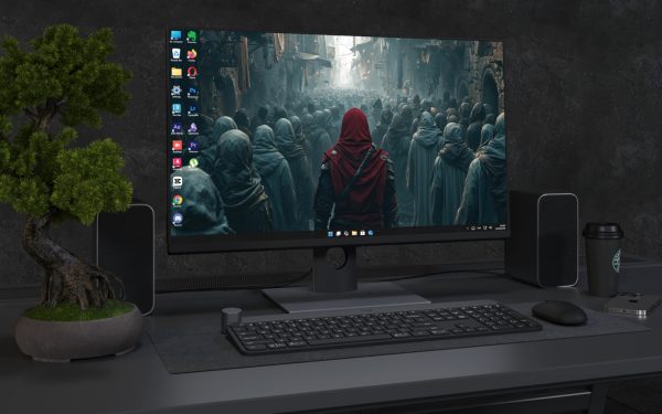 Desktop Wallpaper 3158 - Red Hooded Wanderer in Dark Fantasy 4K Wallpaper