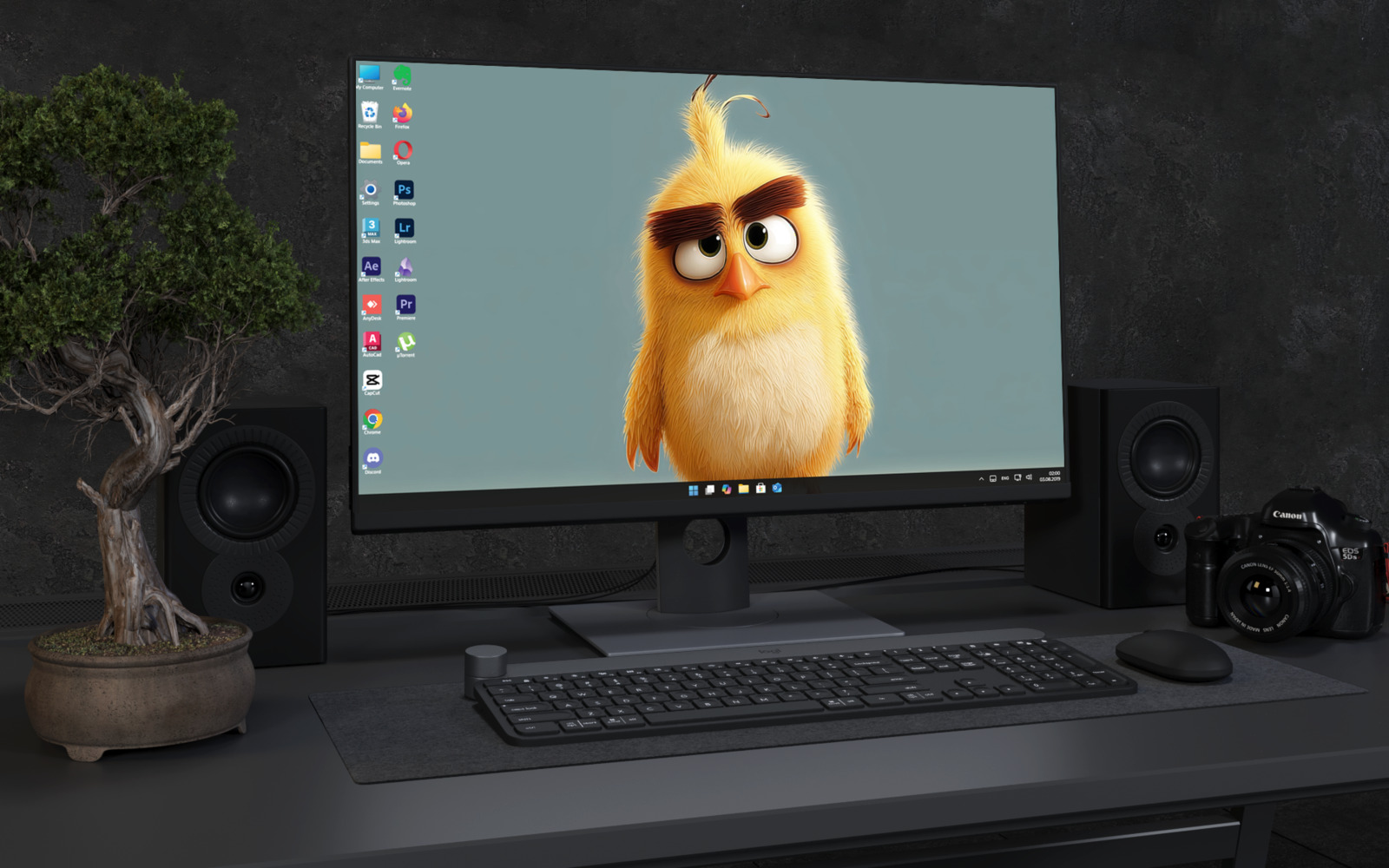 Desktop Wallpaper 3245 - Cute Fluffy Yellow Chick 4K Desktop Wallpaper