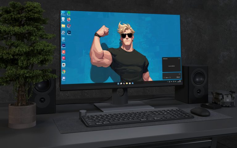 Desktop Wallpaper 3444 - Confident Muscle Man 4K Desktop Wallpaper