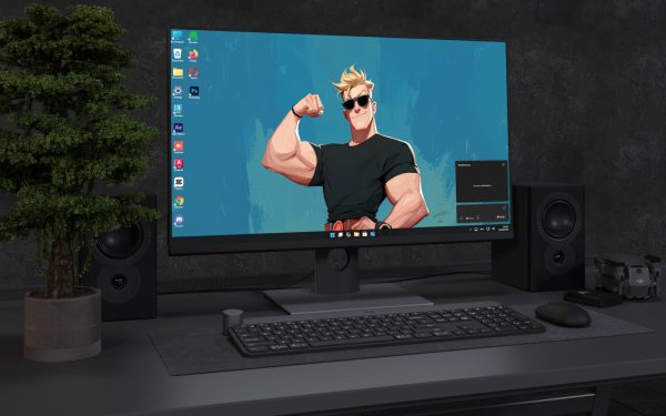 Laptop Wallpaper 3440 - Confident Muscle Man 4K Desktop Wallpaper