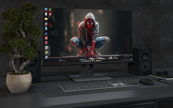 Desktop Wallpaper 3459 - Masked Urban Spider Hero 4K Desktop Wallpaper
