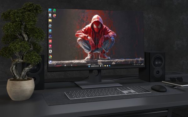 Laptop Wallpaper 3456 - Masked Urban Spider Hero 4K Desktop Wallpaper