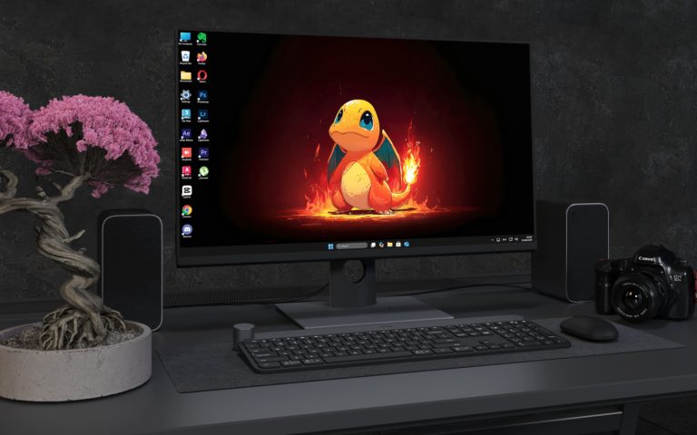 Desktop Wallpaper 3469 - Cute Fire Dragon 4K Desktop Wallpaper