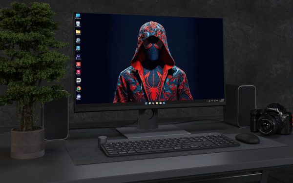 Desktop Wallpaper 3784 - Hooded Spider Hero Dark 4K Desktop Wallpaper
