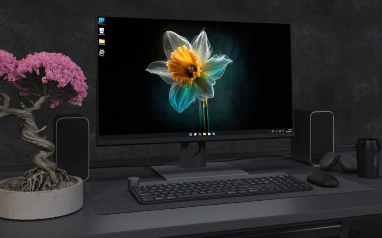 Desktop Wallpaper 3854 - Glowing Daffodil Flower 4K Desktop Wallpaper