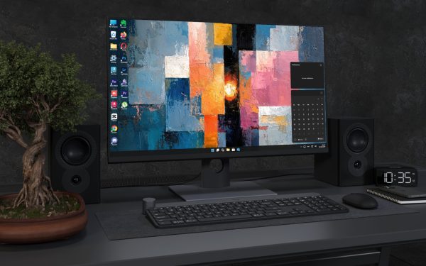 Desktop Wallpaper 3909 - Textured Abstract Geometry 4K Desktop Wallpaper