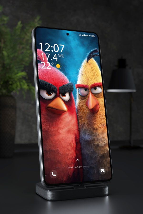Phone Wallpaper 2936 - Angry Birds Red and Chuck 3D Art