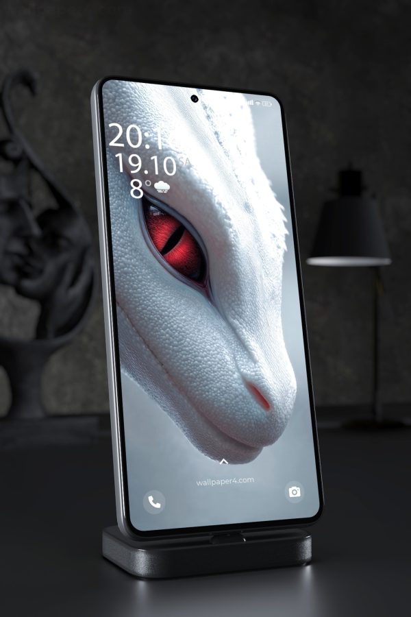 Phone Wallpaper 3090 - Albino Reptile Red Eye Close-Up