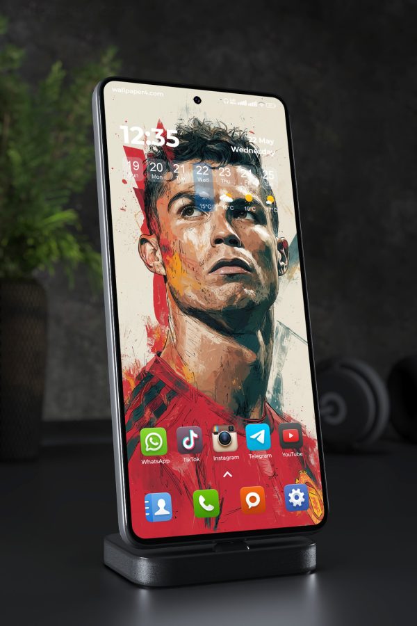 Phone Wallpaper 3173 - Manchester United Football Portrait Art