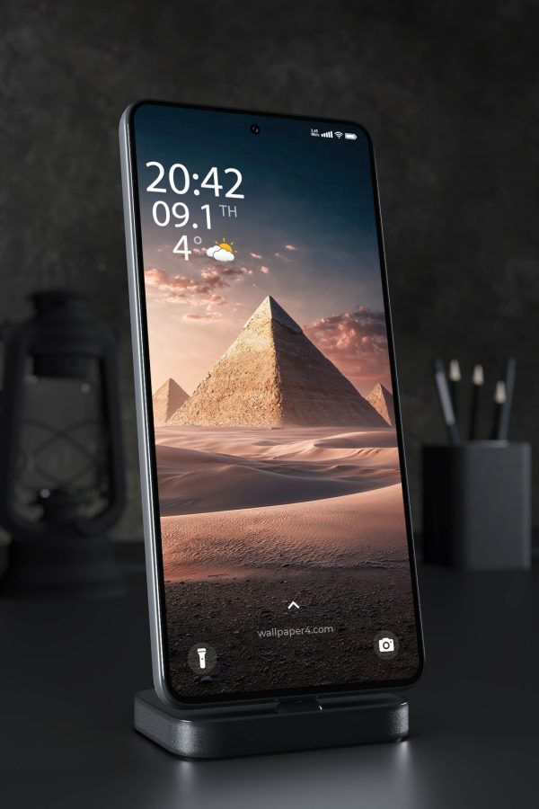 Mobile Wallpaper 3310 - Ancient Egyptian Pyramids at Desert Sunset