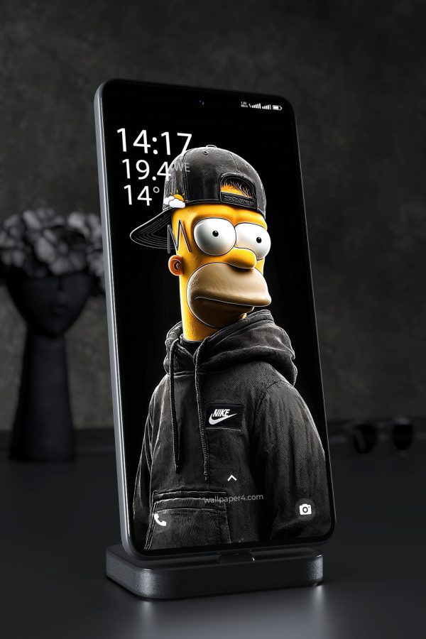 Mobile Wallpaper 3325 - Homer Simpson Nike Streetwear Dark 4K Art