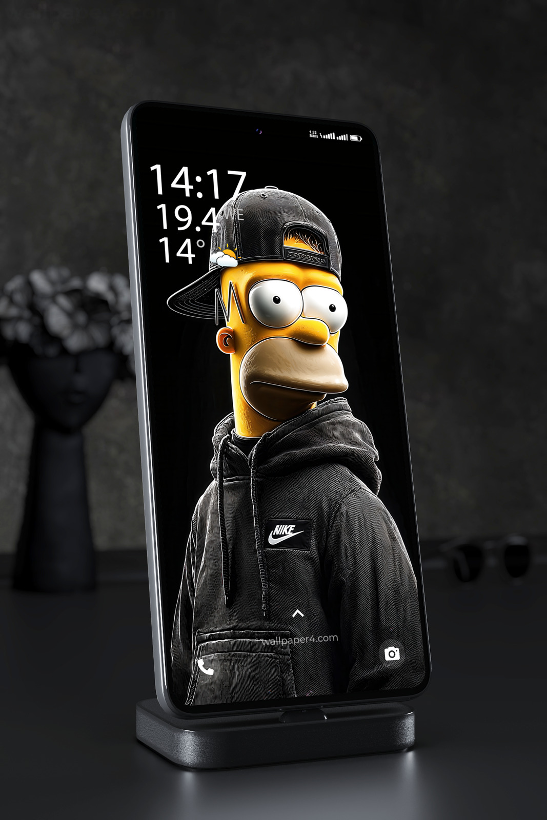 Mobile Wallpaper 3325 - Homer Simpson Nike Streetwear Dark 4K Art