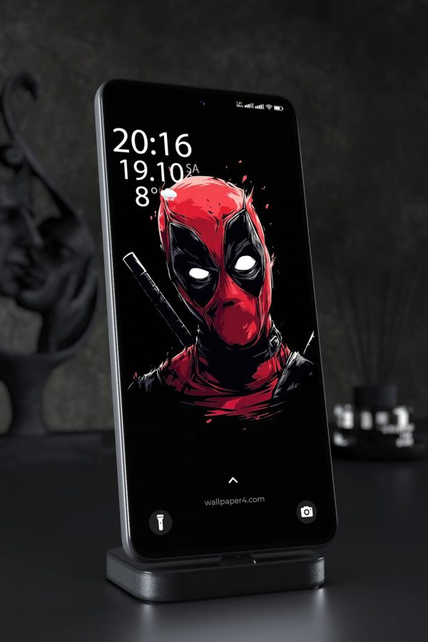 Mobile Wallpaper 3514 - Red Masked Antihero Dark Comic Art