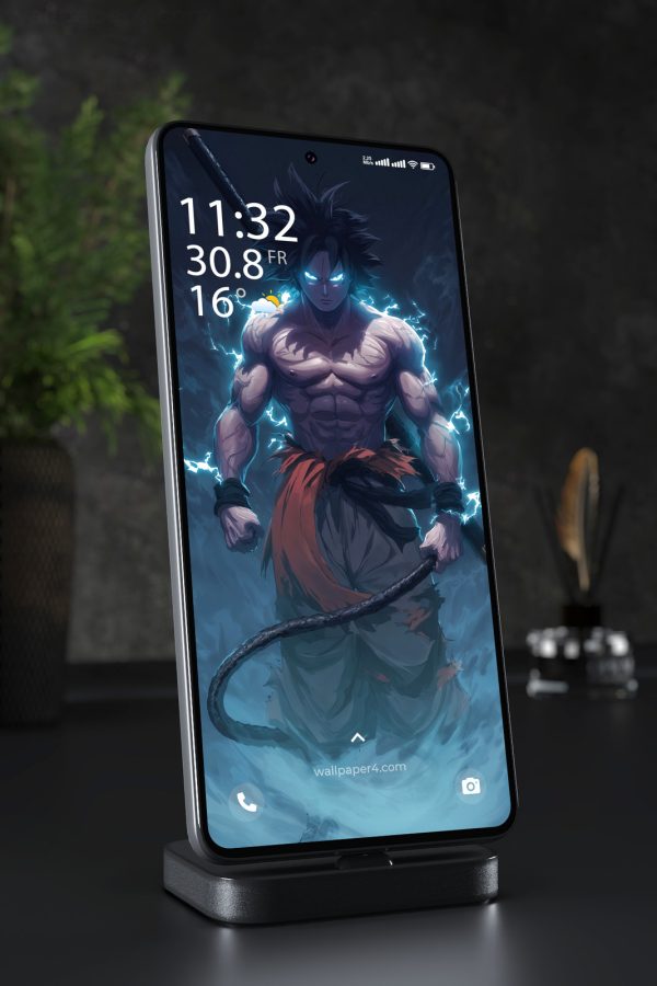 Phone Wallpaper 3524 - Sasuke Uchiha Dark Lightning Anime Art
