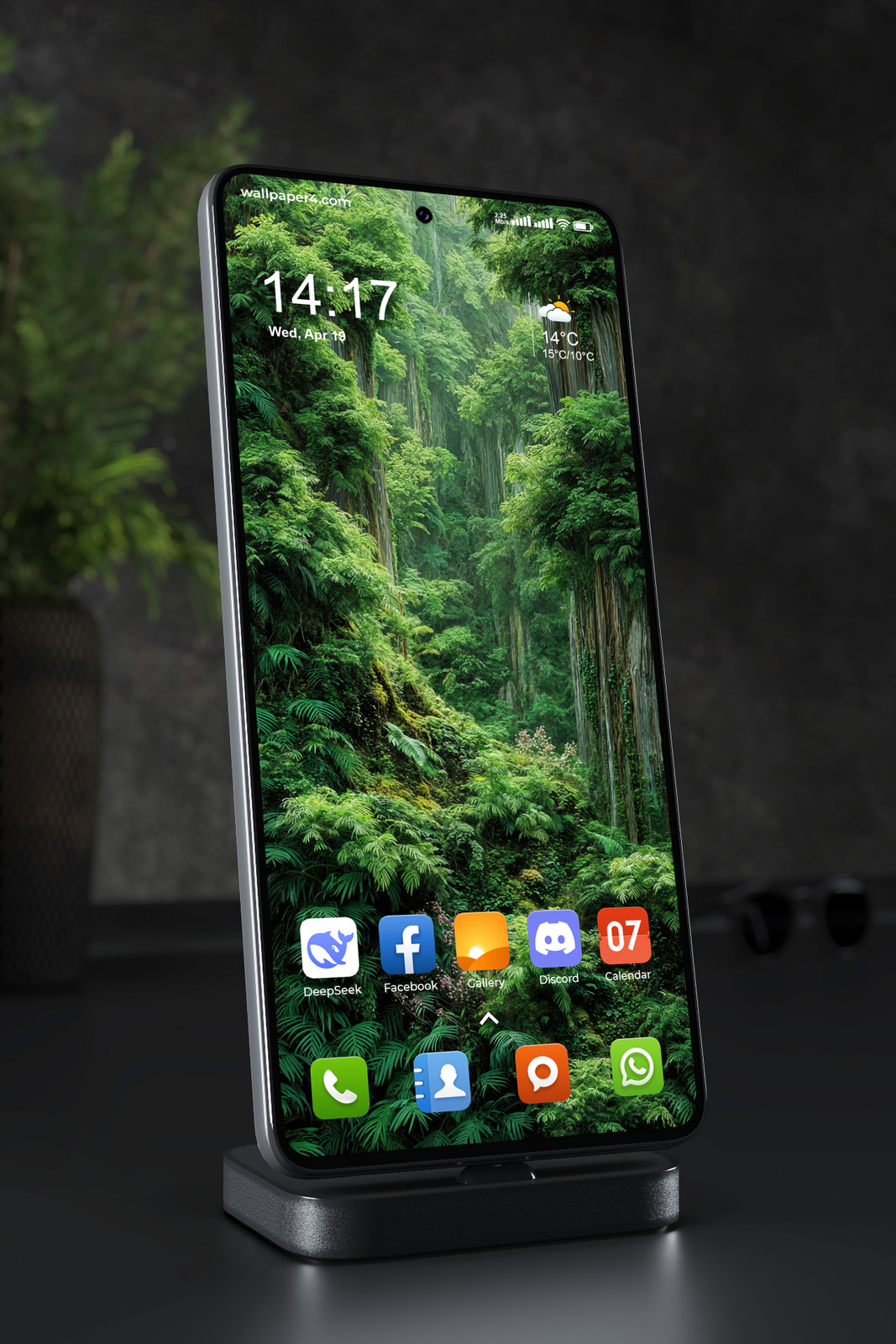 Phone Wallpaper 3574 - Lush Tropical Rainforest Green Nature Scene