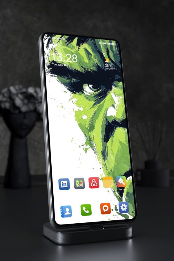Mobile Wallpaper 3654 - Hulk Abstract Green Comic Art Wallpaper