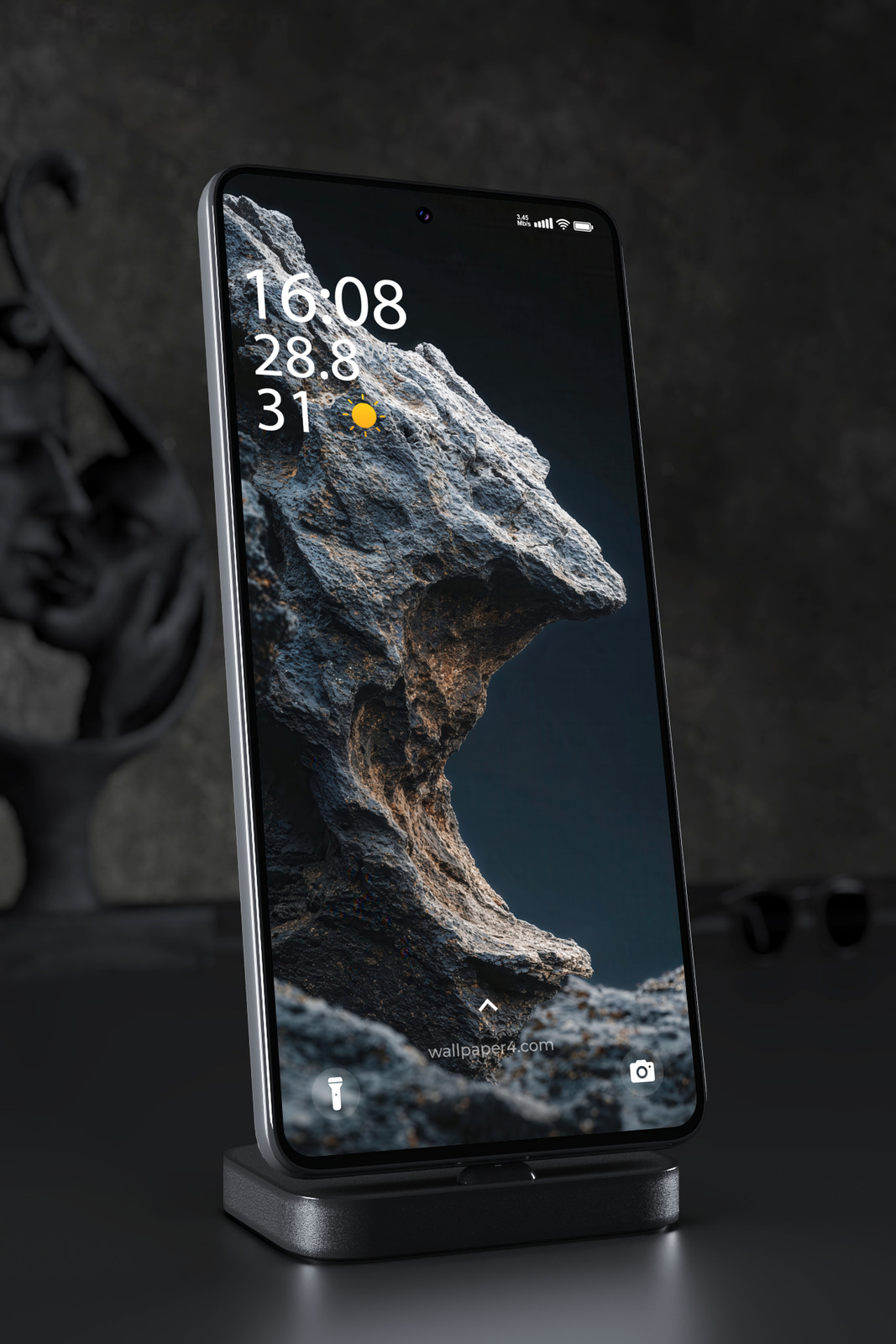 Mobile Wallpaper 3675 - Dark Rock Formation Abstract Mobile Background