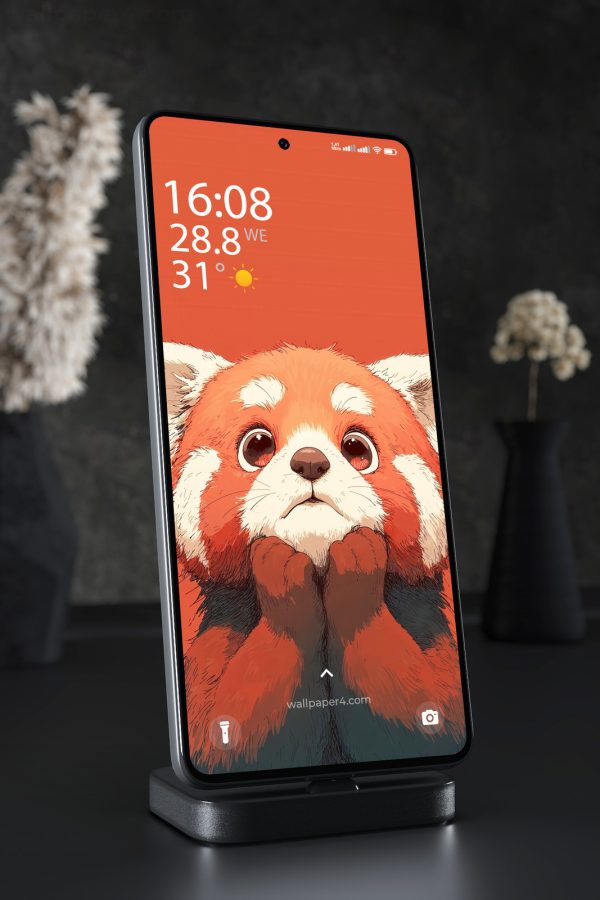Phone Wallpaper 3836 - Cute Red Panda Anime Phone Background