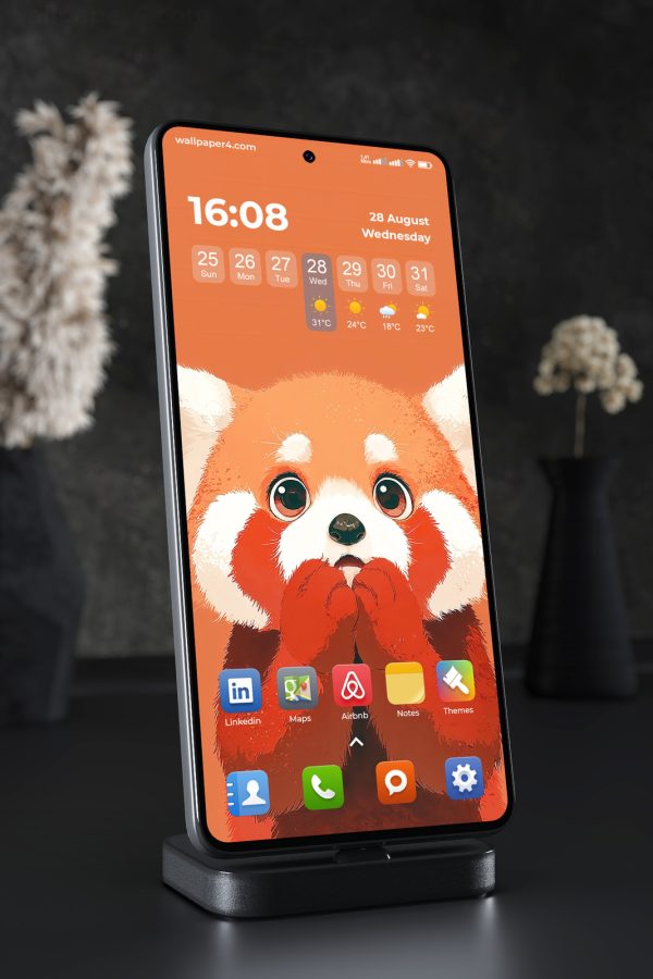 Mobile Wallpaper 3836 - Cute Red Panda Anime Phone Background