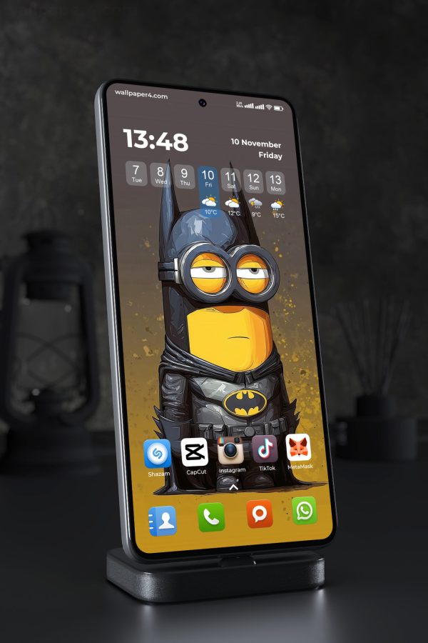 Phone Wallpaper 3845 - Batman Minion Crossover Hero Art