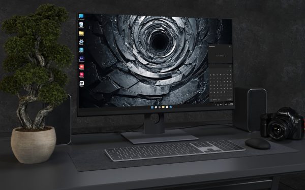 Desktop Wallpaper 4022 - Dark Metallic Spiral Vortex 4K Desktop Wallpaper