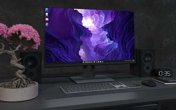 Desktop Wallpaper 4461 - Glowing Purple Canyon 4K Desktop Wallpaper