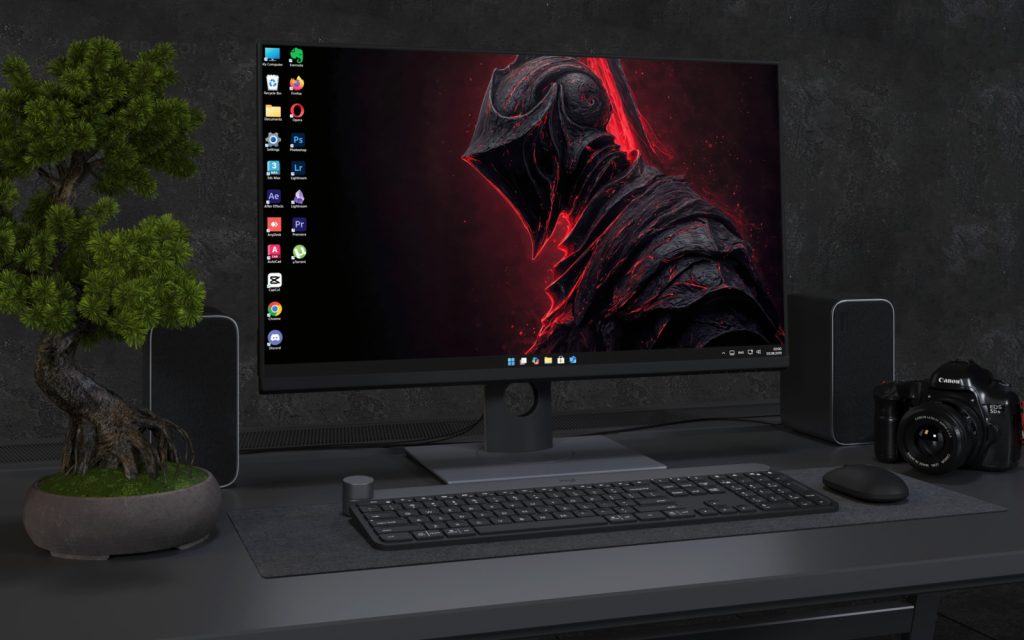 Laptop Wallpaper 7987 - Dark Red Shadow Warrior Wallpaper