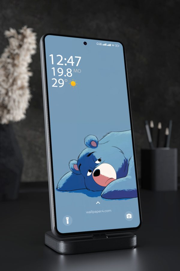 Phone Wallpaper 4073 - Grumpy Bear Care Bears Cute Blue Cartoon Art