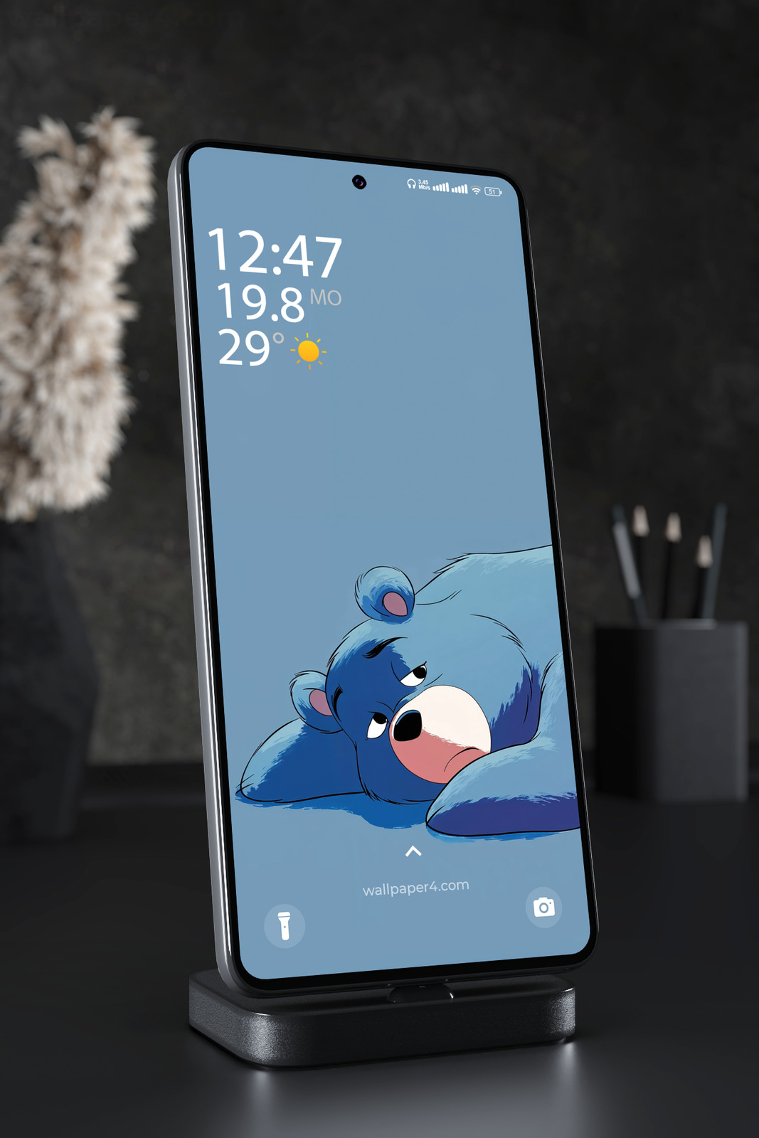 Phone Wallpaper 4073 - Grumpy Bear Care Bears Cute Blue Cartoon Art