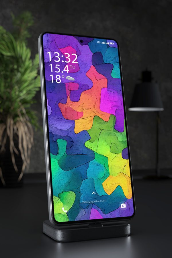 Phone Wallpaper 4126 - Colorful Puzzle Pieces Abstract Art Design