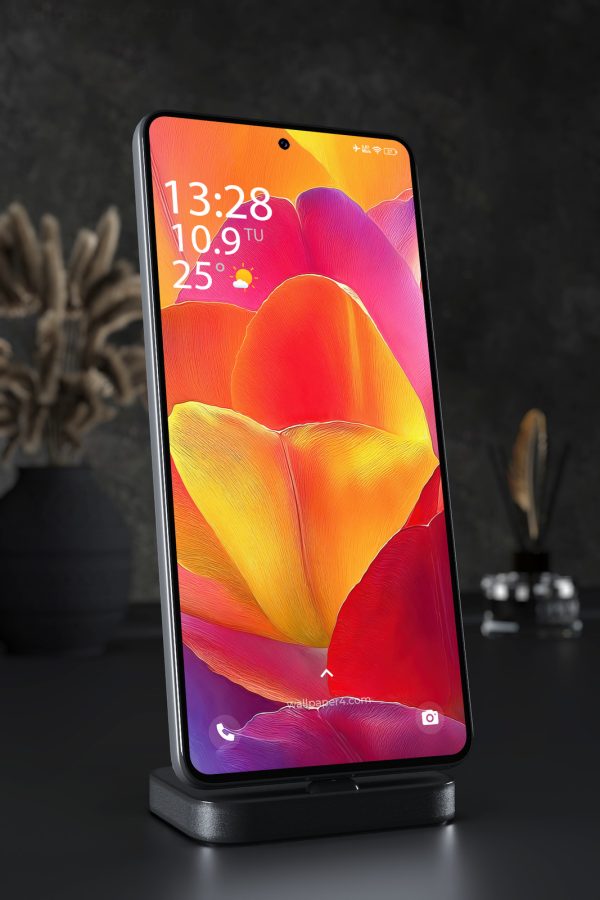 Mobile Wallpaper 4391 - Vibrant Abstract Petal Texture in Warm Colors