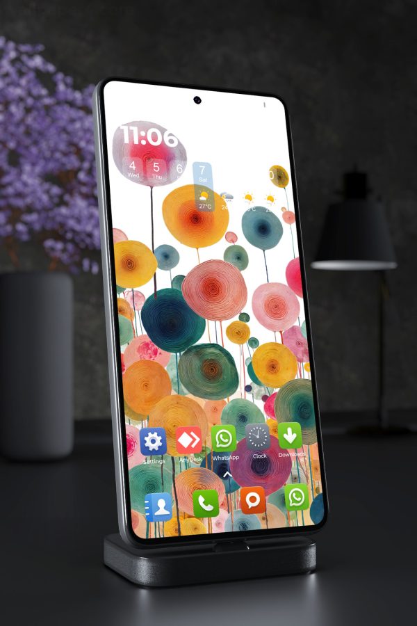 Phone Wallpaper 4400 - Colorful Abstract Circle Garden Mobile Art