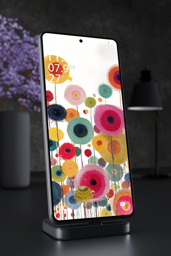 Mobile Wallpaper 4400 - Colorful Abstract Circle Garden Mobile Art